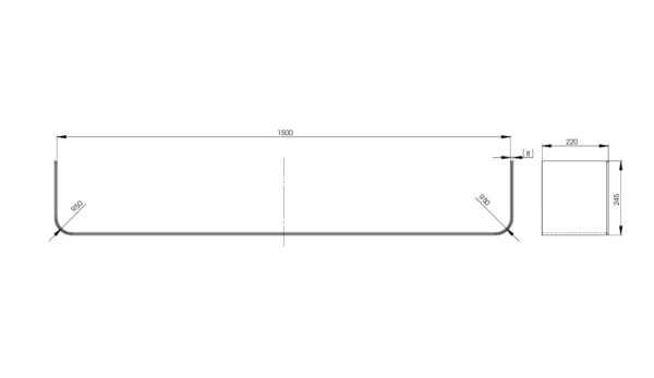 Scharblech gebogen 1500x220x8 – Bild 2